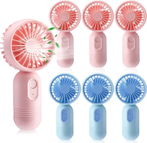 Miniatura 52 de Rossesay Miniventilador portátil a granel, lindo ventilador de mano ligero, pequeño ventilador personal de mano y pestañas de 3 velocidades
