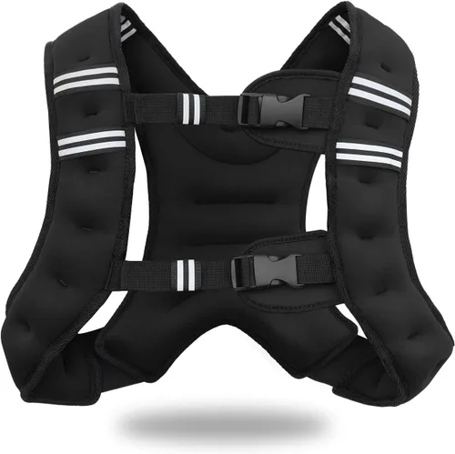 Miniatura 10 de VIVITORY Chaleco con peso, equipo de entrenamiento, chaleco de peso corporal de 11 libras/18 libras para hombres, mujeres, entrenamiento de fuerza