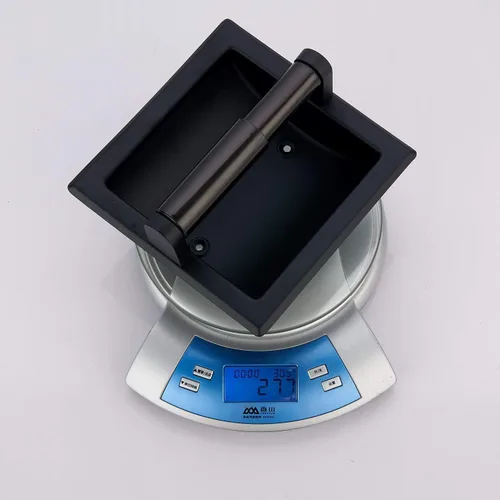 Miniatura 8 de Soporte de papel higiénico empotrado, soporte de pared de metal negro para rollo de papel higiénico para baño, diseño duradero y resistente que