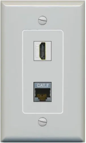 Miniatura 30 de RiteAV Placa de pared HDMI y Cat7 - 1 banda [marrón/marrón]