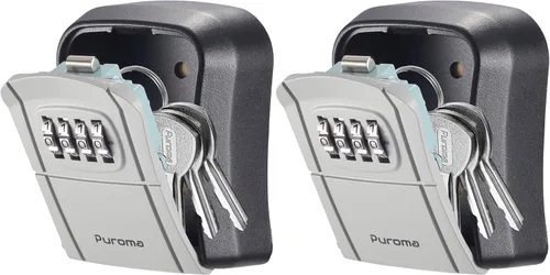 Miniatura 9 de Caja de Seguridad para Llaves Puroma, Caja de Almacenamiento de Llaves con Cerradura de Combinación Montada en Pared para Llaves de Casa, Caja