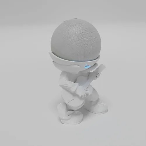 Miniatura 3 de Splin Soporte de mesa compatible con Amazon Alexa Smart Speaker Echo Dot (4ª y 5ª generación) y Apple HomePod Mini, Vegas Boy (blanco)