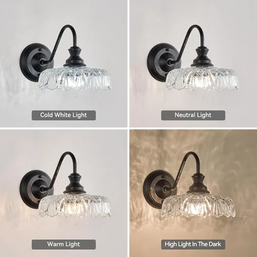 Miniatura 8 de HDDFL Aplique de pared moderno lámpara de mesita de noche lámpara de pared negra mate accesorios de iluminación para recámara accesorios de Negro