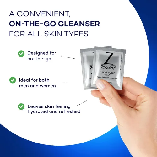 Miniatura 5 de Zocular ZocuWipe Toallitas limpiadoras de párpados con complejo natural de okra - Limpiador diario suave de párpados y almohadillas hidratantes