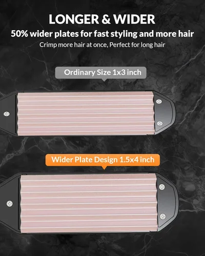 Miniatura 7 de Engarzadora de cabello para dar volumen, peinado esponjoso, plancha de pelo con placas de cerámica, herramienta de prensado para mujeres y niñas
