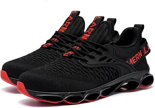Miniatura 7 de LARNMERN Zapatos de punta de acero para hombres y mujeres, cómodos tenis de seguridad transpirables, zapatos de trabajo indestructibles