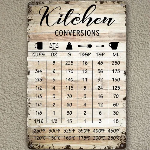 Miniatura 5 de Letreros rústicos de cocina de estilo granja para pared, divertido letrero de conversión de cocina, letrero de lata de metal, decoración rústica