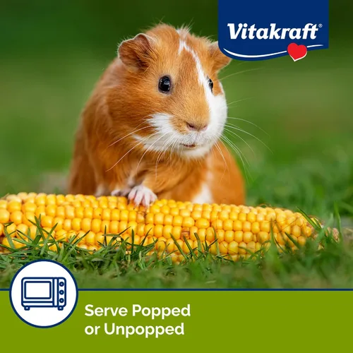 Miniatura 5 de Vitakraft Mini Pops - Mazorcas de maíz para microondas para animales pequeños, bocadillo de maíz en la mazorca para hámsters, conejos y cobayas