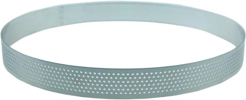 Keewah Anillo de tarta perforado redondo, 9", acero inoxidable