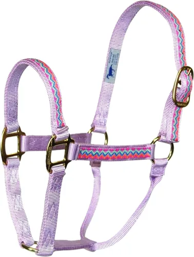 Miniatura 15 de Hamilton Quality Horse Halter, nailon de triple capa de 1 pulgada, anilla o burro estándar, 300-500 libras, rojo Rojo (Red Brick)