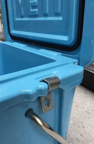 Miniatura 4 de Soporte de bloqueo enfriador para Yeti Roadie 20 y RTIC 20, acero inoxidable, plata, montaje más frío