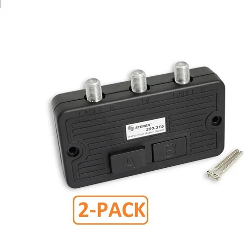 Miniatura 5 de STEREN Divisor coaxial de 2 vías, interruptor de red, interruptor de transferencia manual, cortes abdominales, adaptador de cable HDMI a coaxial