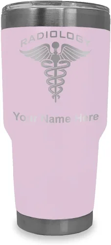 Miniatura 17 de LaserGram Vaso aislado al vacío de 20 onzas, radiología, grabado personalizado incluido (azul claro)