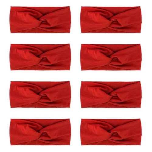 Miniatura 89 de DRESHOW Paquete de 8 diademas anudadas para mujer, con tiras cruzadas, antideslizantes, bohemias, trenzadas, accesorios para el cabello