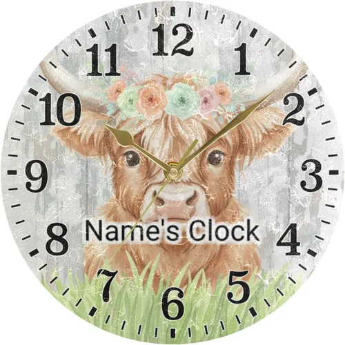 Miniatura 30 de JUNZAN Reloj de bañera con vino romántico espumoso y velas, reloj de pared silencioso de 10 pulgadas, pequeño reloj redondo, decoración de cocina