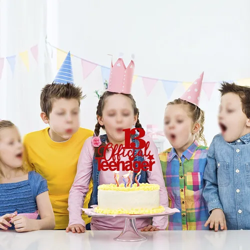 Miniatura 7 de 1 PIEZA Decoración Oficial para Pastel de 13 Adolescente con Purpurina Palillo de Pastel para Cumpleaños 13 Decoraciones para Suministros de Fiesta