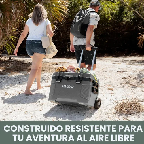 Miniatura 6 de Igloo Trailmate - Hielera con ruedas de 52 cuartos de galón, con carcasa dura aislada, color carbonita Carbonita 52Qt