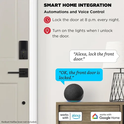 Miniatura 4 de Kwikset Halo Touch bloqueo inteligente con huella dactilar y WiFi, cerradura de puerta sin llave, desbloqueo automático por geolocalización, Negro