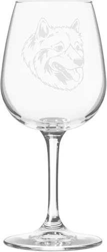 Miniatura 557 de Copa de vino de 12.75 onzas con diseño de perro grabado