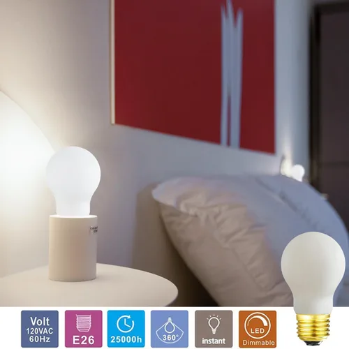 Miniatura 5 de Leools Bombilla LED A15 regulable sin parpadeo mate de 8 W vidrio esmerilado CRI95 blanco neutro 4000 K, equivalente a 60 W, bombilla de filamento