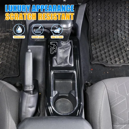 Miniatura 3 de Cubierta de marco de panel de engranajes de consola central compatible con Toyota Tacoma 2016-2023, panel de cambio de marchas de automóvil