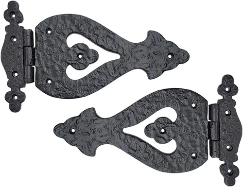 Miniatura 2 de Adonai Hardware Alleluia - Bisagras delanteras de hierro fundido antiguo (3.2 pulgadas x 10 unidades, negro mate) para puertas de granero, puertas