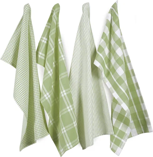 Miniatura 46 de LANE LINEN Juego de 6 paños de cocina de algodón para secar platos, 18 x 28 pulgadas, absorbentes, de secado rápido, color beige 07: Amarillo