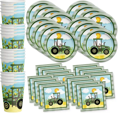 Miniatura 9 de Juego de suministros para fiesta de cumpleaños de motociclistas, platos, servilletas, vasos, vajilla para 16