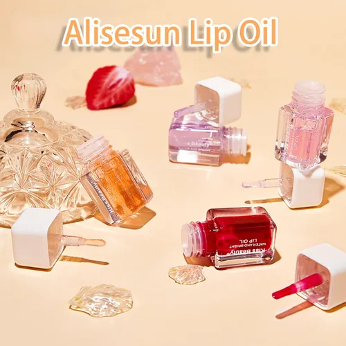 Miniatura 4 de Kit de 4 piezas de aceite y brillo labial - Cuidado labial hidratante y voluminizador con perla y brillo
