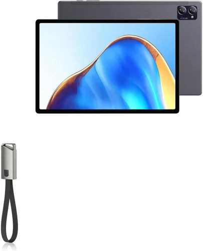 BoxWave Cable compatible con Chuwi HiPad XPro - Cargador de llavero USB tipo C, llavero USB tipo C a cable USB de 8 pulgadas, color negro azabache