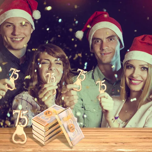 Miniatura 7 de 24 piezas/paquetes de 75 abridores de botellas para fiestas de cumpleaños de 75 años, decoraciones o recuerdos para invitados con cajas de regalo