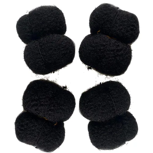Miniatura 20 de Cabello humano afro ajustado para rastas, ideal para hacer mechas, reparar extensiones, torcer o trenzas, 4 manojos por paquete, rubio claro #613