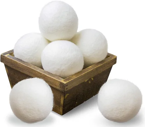 Bolas de secado de lana SnugPad, tamaño XL, paquete de 6 unidades, suavizante de tela natural 100% orgánico de Nueva Zelanda premium, libre de