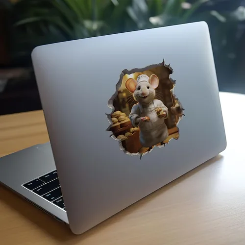 Miniatura 8 de Calcomanía de pared 3D con agujero de ratón Baker Mouse Hole