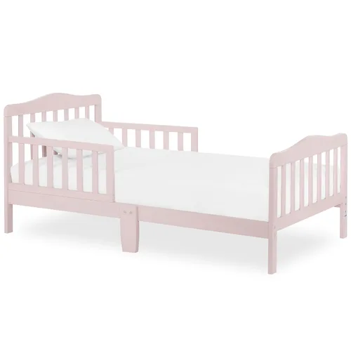 Miniatura 10 de Dream On Me Cama para niños pequeños de diseño clásico en gris claro, cama de madera baja al piso con rieles de seguridad, certificada GREENGUARD