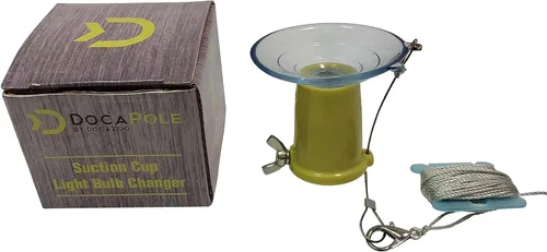 Miniatura 2 de DOCA - Cambiador de bombillas para techos altos para poste de extensión, poste telescópico resistente para cambiar luces empotradas y luces