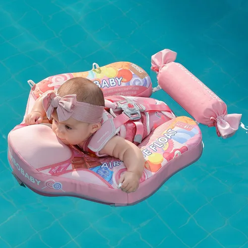 Miniatura 6 de Mambobaby Flotador con dosel extraíble para piscina para bebé, flotador de seguridad no inflable, cola mejorada, material suave y agradable a