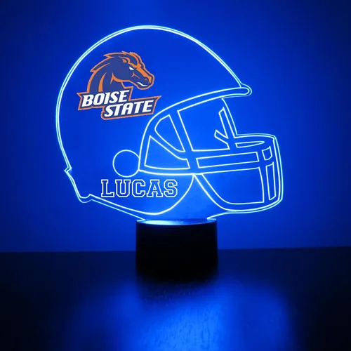 Miniatura 19 de Lámpara nocturna con señal LED personalizada de casco de fútbol de la Universidad de Alabama Crimson Tide con nombre o imagen personalizada