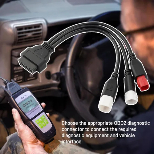 Miniatura 3 de Adaptador de diagnóstico OBD2 3 en 1 para Yamaha Kline Euro5 motocicleta Honda CRF KTM, 3pin+4pin+6pin a 16pin conector de diagnóstico múltiple