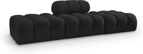 Miniatura 37 de Meridian Furniture 611Cream-S68A Colección Ames Moderno Sofá modular contemporáneo con tela de boucle color crema, modular para crear