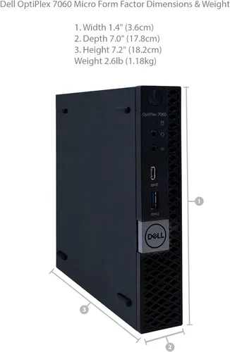 Miniatura 5 de Dell Optiplex 7060 Mini PC de escritorio, micro computadora con Intel Core i5-8500T 3.5GHz, 16GB RAM, 512GB SSD, WiFi, Bluetooth, Windows 11