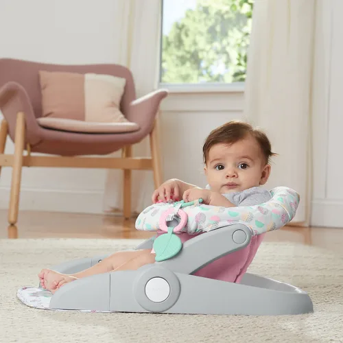 Miniatura 6 de Summer Infant Asiento de Piso de 3 Posiciones para Aprender a Sentarse Etapas, Rosa Dulce-y-Agrio – Sienta al Bebé para Ver el Mundo – Asiento