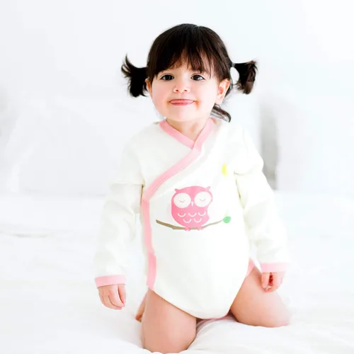 Miniatura 23 de Babysoy Kimono de algodón orgánico de manga larga Onesie Bodysuit