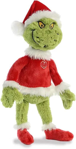 Aurora® Whimsical Dr. Seuss™ Grinch Santa Animal de Peluche - Muñeco de Peluche Oficialmente Licenciado para Juego Imaginativo - Perfecto para Niños