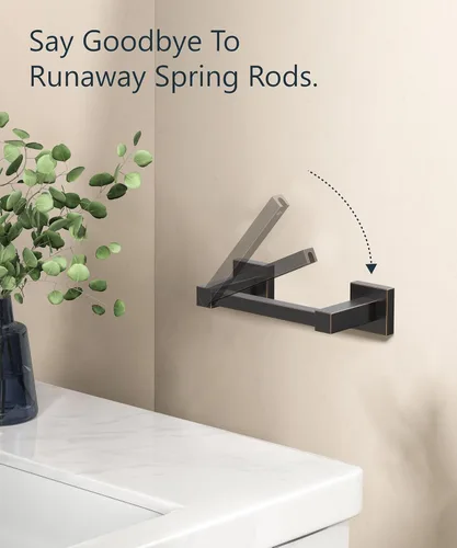 Miniatura 119 de FORIOUS Soporte de pared para papel higiénico, soporte de rollo de papel higiénico de doble poste giratorio de acero inoxidable para baño, Blanco