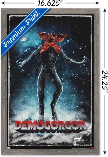 Miniatura 3 de Trends International Netflix Stranger Things: Season 4 - Póster de pared de Demogorgon, 14.72 x 22.37 pulgadas, versión enmarcada de madera
