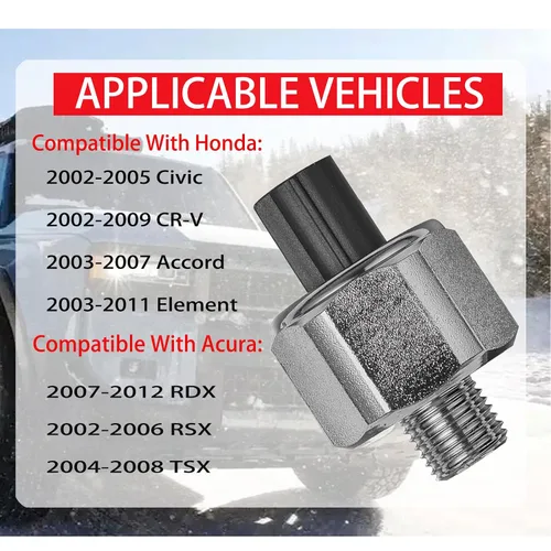 Miniatura 3 de Sensor de detonación de golpes compatible con Honda Accord Civic CR-V/CRV Element y Acura RDX RSX TSX Reemplazo# 30530PPLA01