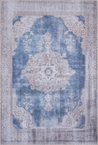 Miniatura 190 de GLN Rugs Traditional Collection - Alfombra de felpilla lavable a máquina, tradicional lavable, antideslizante, alfombra de felpilla de pelo corto