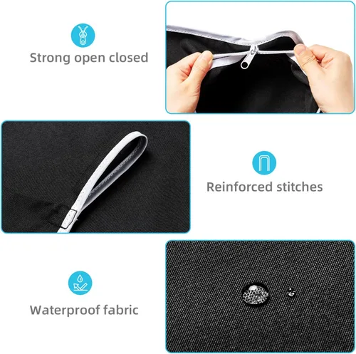 Miniatura 4 de KEEPJOY Paquete de 2 cestas de lavandería XL para colgar en la puerta, tamaño de 36.5 x 22.5 pulgadas, bolsa para puerta con apertura grande