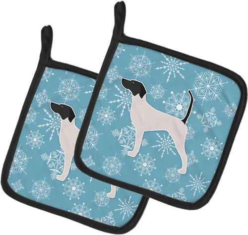 Miniatura 280 de Caroline's Treasures BB3567PTHD - Juego de soportes para ollas de cocina resistentes al calor, almohadillas calientes para cocinar, hornear, Copo